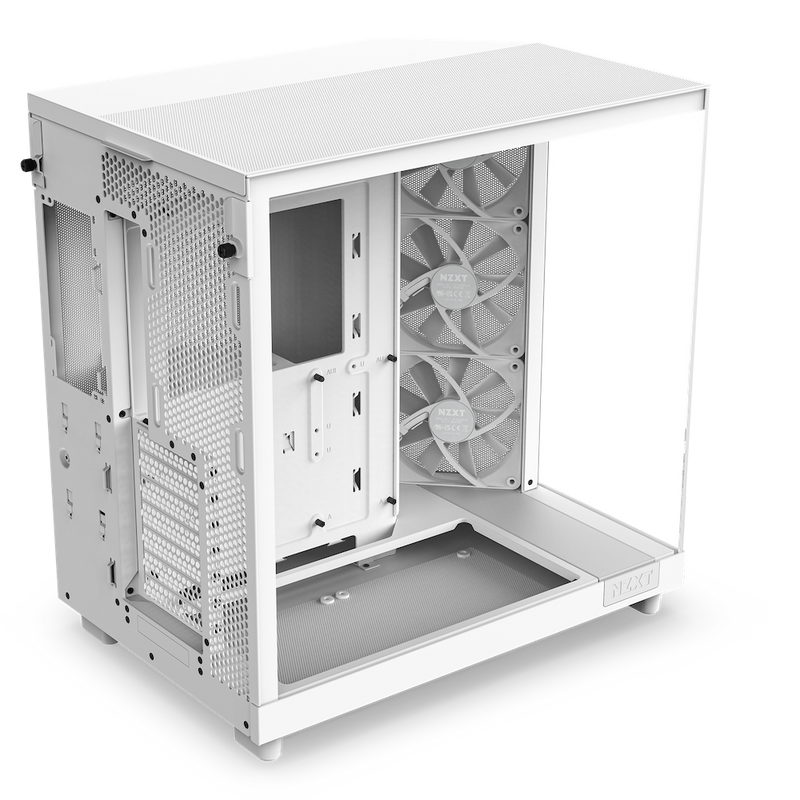NZXT H6 Flow Compact Dual-Chamber Mid-Tower Airflow Case (Matte White) CC-H61FW-01
