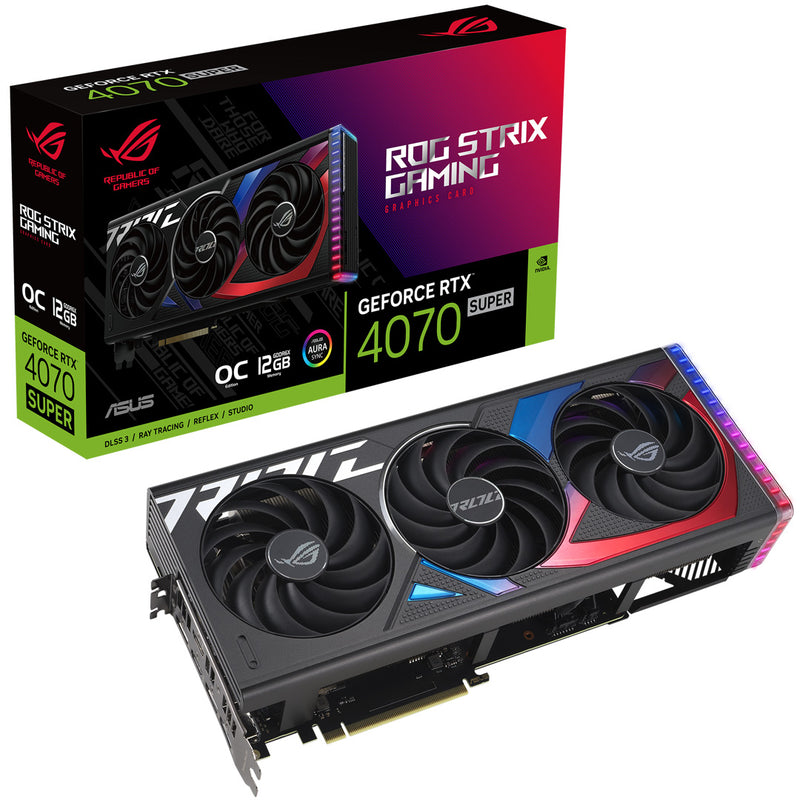 ASUS ROG STRIX GeForce RTX 4070 Super OC 12GB GDDR6X ROG-STRIX-RTX4070S-O12G-GAMING (DI-E407SX1)