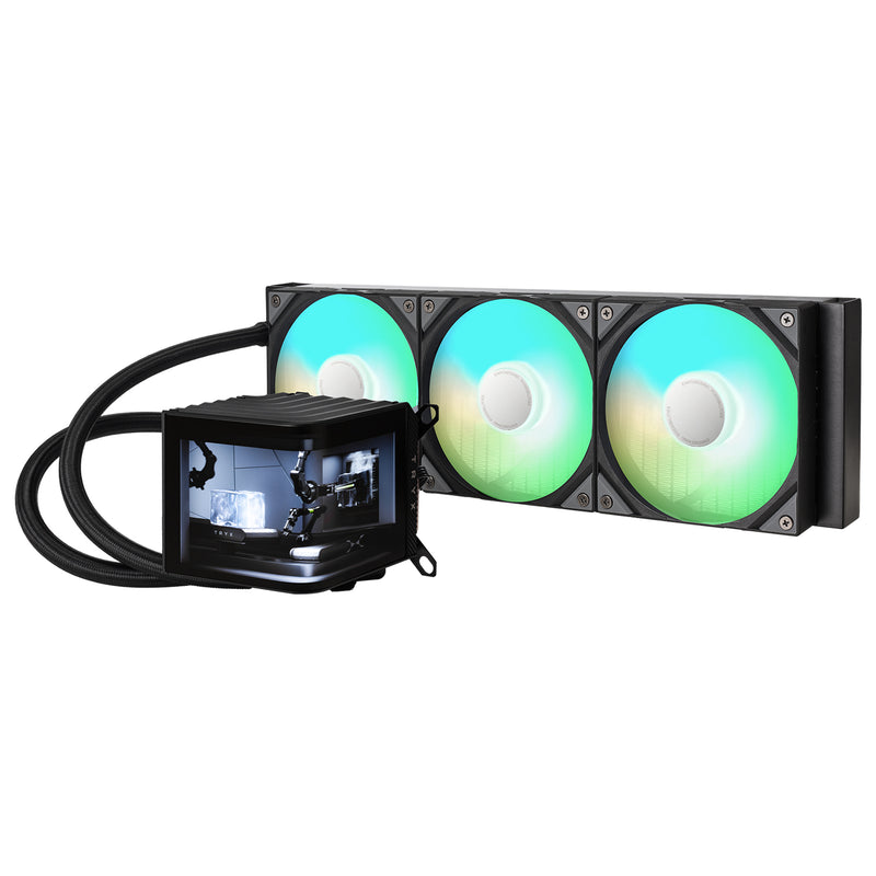 [Promotion] TRYX PANORAMA 360 ARGB Black Black 360mm L-shaped AMOLED Screen Liquid CPU Cooler TH-TPAN36A 