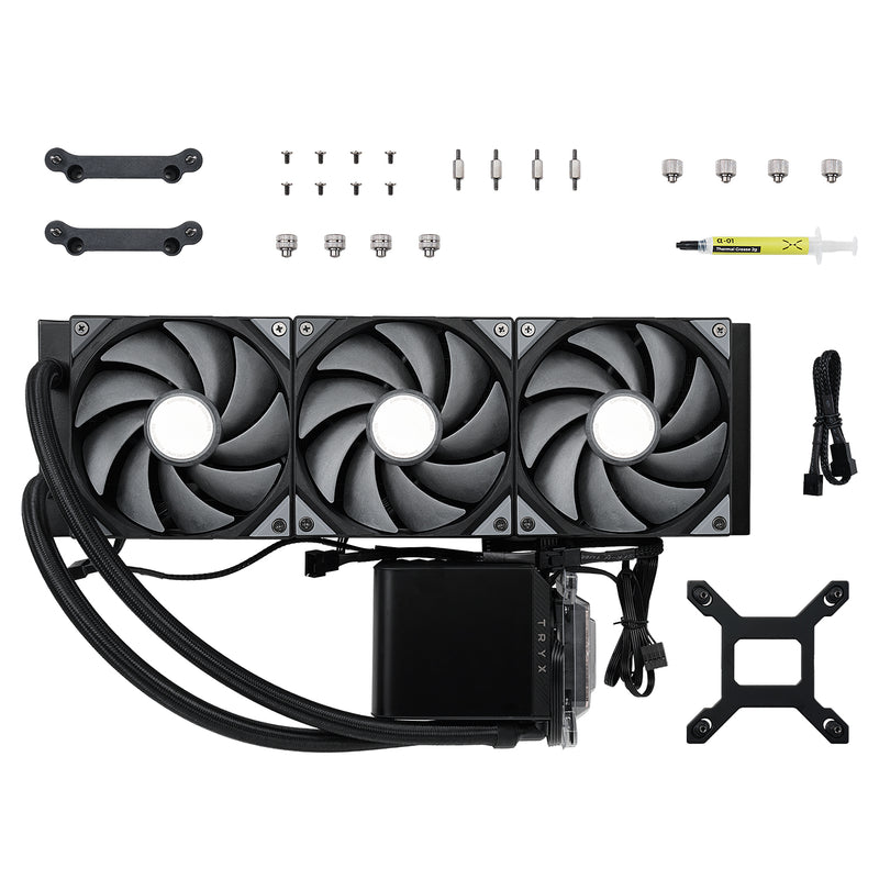 [Promotion] TRYX PANORAMA 360 ARGB Black Black 360mm L-shaped AMOLED Screen Liquid CPU Cooler TH-TPAN36A 