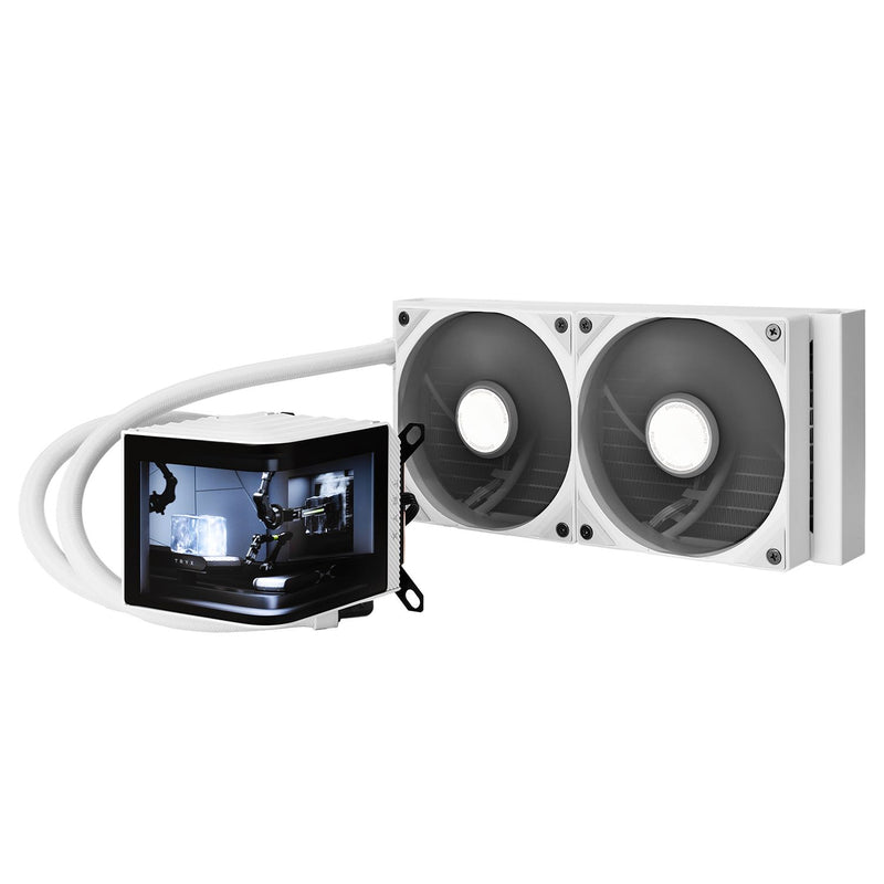 [Promotion] TRYX PANORAMA 240 White White 240mm L-shaped AMOLED Screen Liquid CPU Cooler TH-TPAN24M 