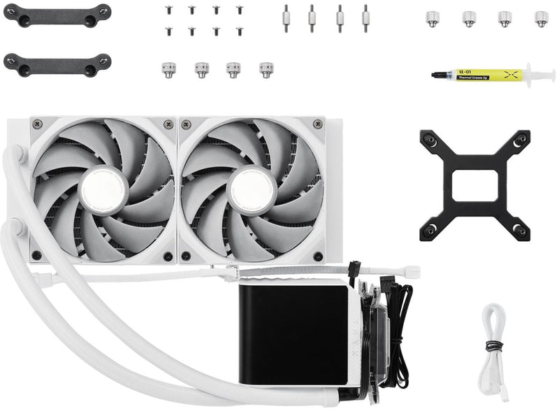 [Promotion] TRYX PANORAMA 240 White White 240mm L-shaped AMOLED Screen Liquid CPU Cooler TH-TPAN24M 