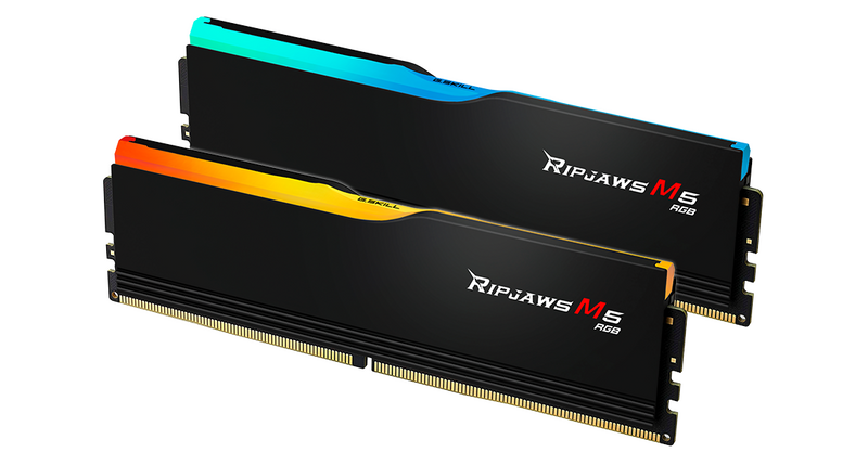 G.SKILL 32GB Kit (2x16GB) Ripjaws M5 RGB Black 黑色 F5-6000J3040F16GX2-RM5RK DDR5 6000MHz CL30 Memory
