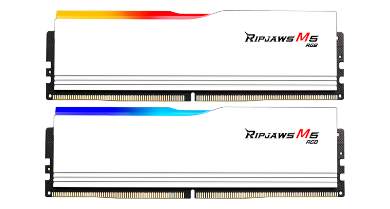 G.SKILL 64GB Kit (2x32GB) Ripjaws M5 RGB White 白色 F5-6400J3239G32GX2-RM5RW DDR5 6400MHz CL32 Memory