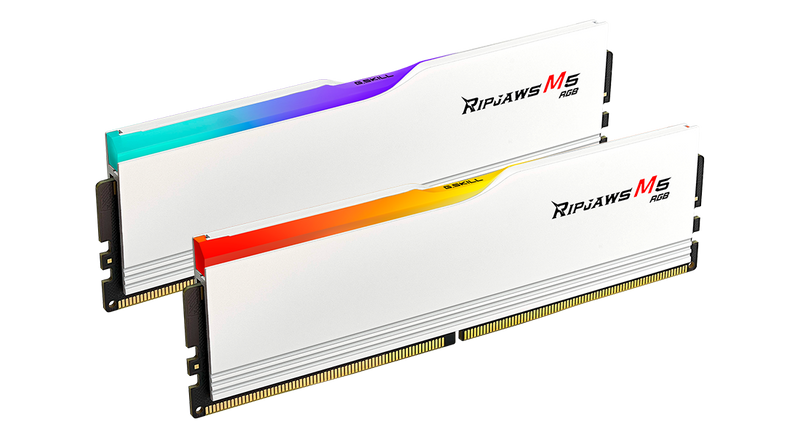 G.SKILL 64GB Kit (2x32GB) Ripjaws M5 RGB White 白色 F5-6400J3239G32GX2-RM5RW DDR5 6400MHz CL32 Memory