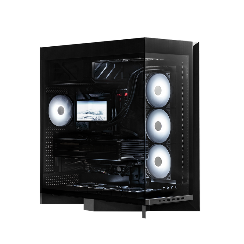 TRYX LUCA L70 Black Black 270° Panoramic Mid-tower E-ATX PC Case CA-TL70B 
