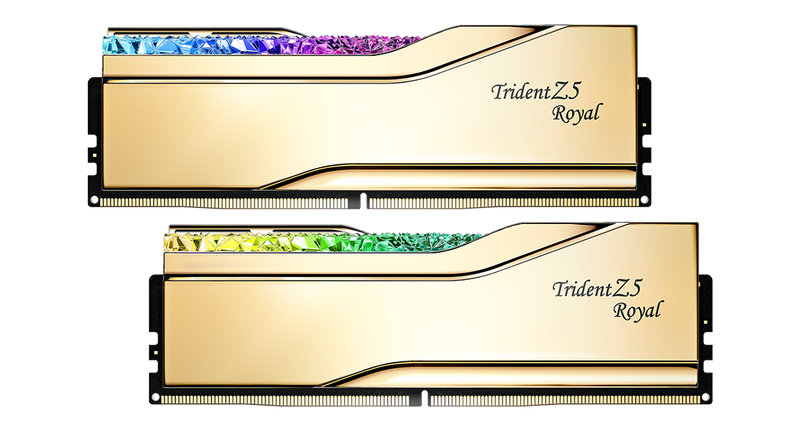 G.SKILL 48GB Kit (2x24GB) Trident Z5 ROYAL RGB Gold 金色 F5-8000J4048F24GX2-TR5G DDR5 8000MHz CL40 Memory