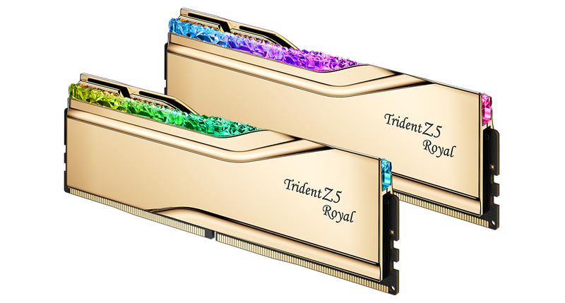 G.SKILL 48GB Kit (2x24GB) Trident Z5 ROYAL RGB Gold 金色 F5-8000J4048F24GX2-TR5G DDR5 8000MHz CL40 Memory