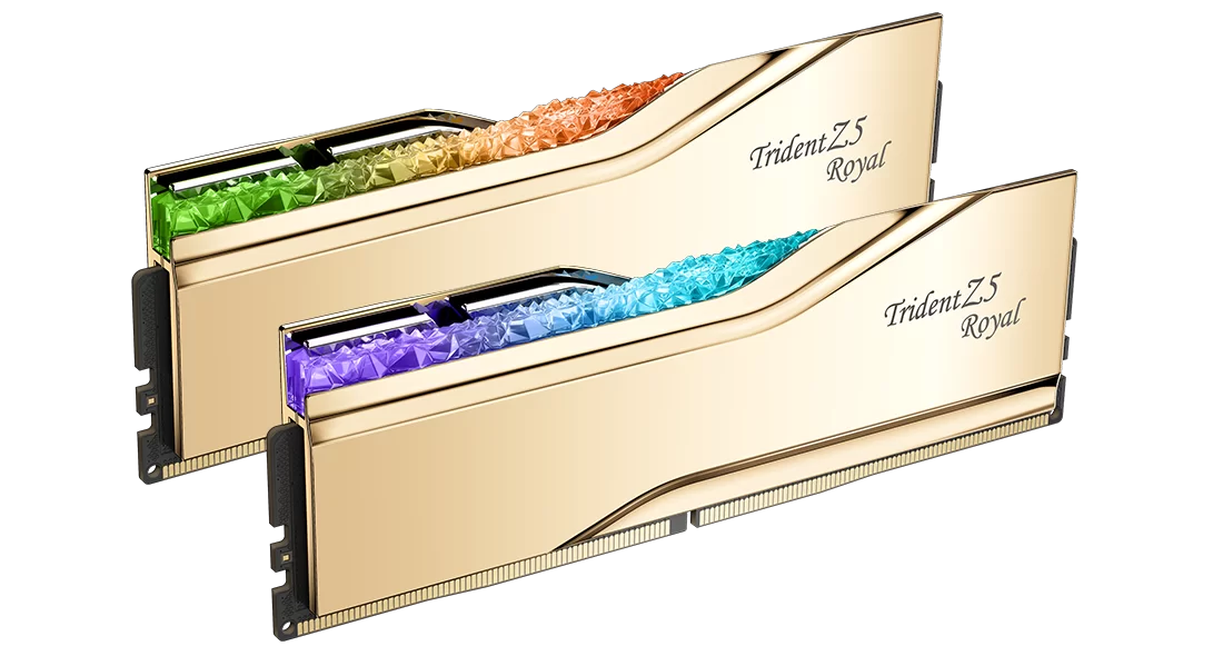G.SKILL 48GB Kit (2x24GB) Trident Z5 ROYAL RGB Gold 金色 F5 G.SKILL 48GB Kit (2x24GB) Trident Z5 ROYAL RGB Gold 金色 F5