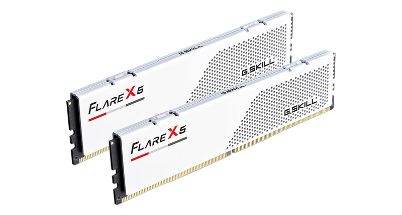 G.SKILL 64GB Kit (2x32GB) Flare X5 White 白色 F5-6000J3636F32GX2-FX5W DDR5 6000MHz Memory (AMD EXPO & Intel XMP 3.0)