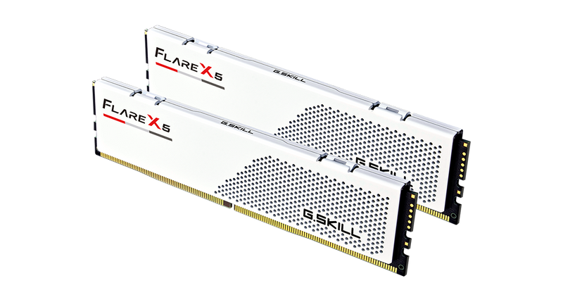 G.SKILL 64GB Kit (2x32GB) Flare X5 White 白色 F5-6000J3636F32GX2-FX5W DDR5 6000MHz Memory (AMD EXPO & Intel XMP 3.0)