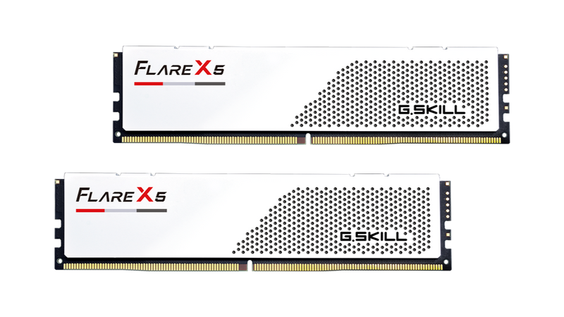 G.SKILL 32GB Kit (2x16GB) Flare X5 White 白色 F5-6400J3240G16GX2-FX5W DDR5 6400MHz CL32 Memory (AMD EXPO)