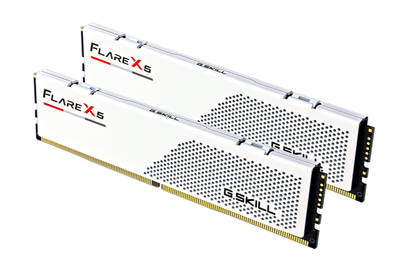 G.SKILL 32GB Kit (2x16GB) Flare X5 White 白色 F5-6400J3240G16GX2-FX5W DDR5 6400MHz CL32 Memory (AMD EXPO)