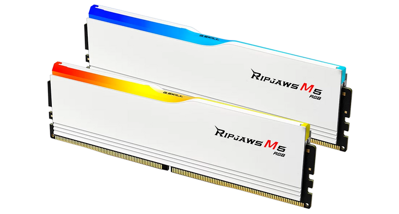 G.SKILL 32GB Kit (2x16GB) Ripjaws M5 RGB White 白色 F5-6000J2836G16GX2-RM5RW DDR5 6000MHz CL28 Memory