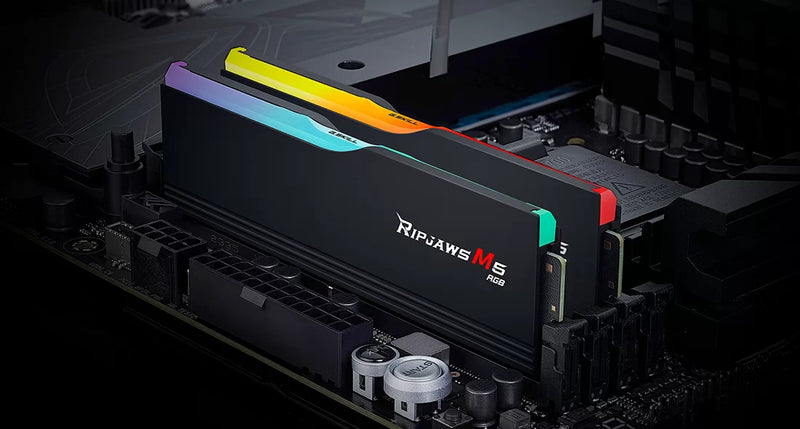 G.SKILL 32GB Kit (2x16GB) Ripjaws M5 RGB Black 黑色 F5-6000J2836G16GX2-RM5RK DDR5 6000MHz CL28 Memory