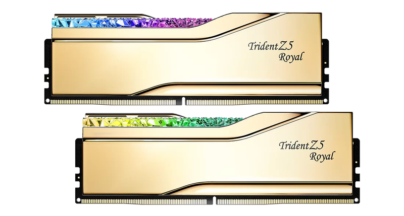 G.SKILL 64GB Kit (2x32GB) Trident Z5 ROYAL RGB Gold 金色 F5-6000J2836G32GX2-TR5G DDR5 6000MHz CL28 Memory