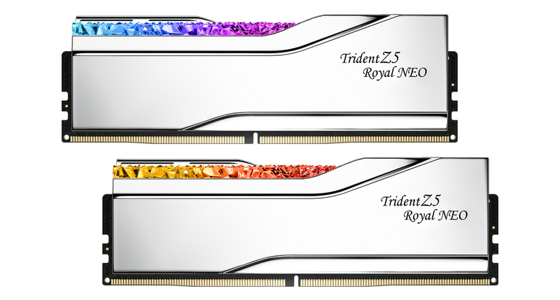 G.SKILL 96GB Kit (2x48GB) Trident Z5 ROYAL Neo RGB Silver 銀色 F5-6000J2836F48GX2-TR5NS DDR5 6000MHz CL28 Memory (AMD EXPO)