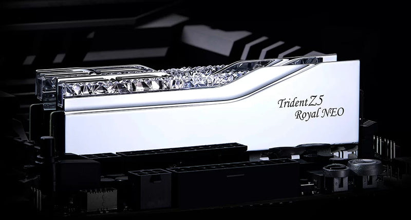 G.SKILL 96GB Kit (2x48GB) Trident Z5 ROYAL Neo RGB Silver 銀色 F5-6000J2836F48GX2-TR5NS DDR5 6000MHz CL28 Memory (AMD EXPO)