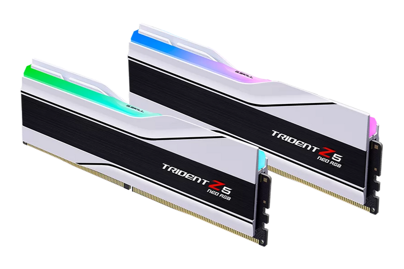 G.SKILL 64GB Kit (2x32GB) Trident Z5 Neo RGB White F5-6000J3036G32GX2-TZ5NRW DDR5 6000MHz Memory (AMD EXPO) 