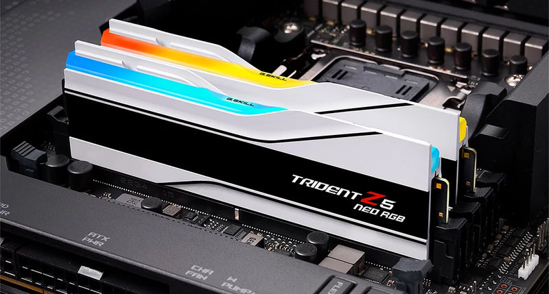 G.SKILL 64GB Kit (2x32GB) Trident Z5 Neo RGB White F5-6000J3036G32GX2-TZ5NRW DDR5 6000MHz Memory (AMD EXPO) 