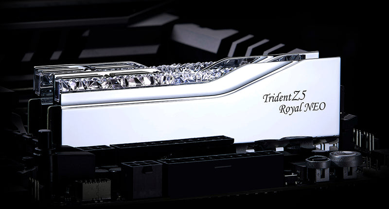 G.SKILL 64GB Kit (2x32GB) Trident Z5 ROYAL Neo RGB Silver 銀色 F5-6000J2636H32GX2-TR5NS DDR5 6000MHz CL26 Memory (AMD EXPO)