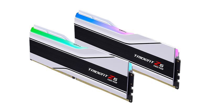 G.SKILL 64GB Kit (2x32GB) Trident Z5 Neo RGB White 白色 F5-6000J2636H32GX2-TZ5NRW DDR5 6000MHz CL26 Memory (AMD EXPO)