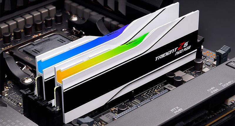 G.SKILL 32GB Kit (2x16GB) Trident Z5 Neo RGB White 白色 F5-6000J2636H16GX2-TZ5NRW DDR5 6000MHz CL26 Memory (AMD EXPO)