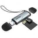 UNITEK USB3.0 (USB-A & C) to Micro SD/SD Card Reader, Space Gray (R1010A)