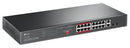 TP-Link TL-SL1218MP 16 Port 10/100 Mbps 2 Port Gigabit Rackmount Switch with 16 Port PoE+ (250W)