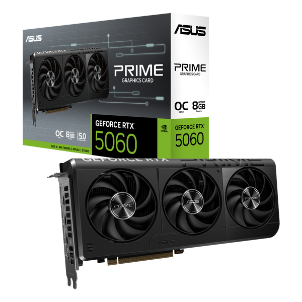 ASUS PRIME GeForce Series RTX 5060 OC 8GB GDDR7 PRIME-RTX5060-O8G (DI- ASUS PRIME GeForce Series RTX 5060 OC 8GB GDDR7 PRIME-RTX5060-O8G (DI-