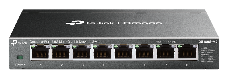 TP-Link DS108G-M2 Omada 8-Port 2.5G Multi-Gigabit Unmanaged Desktop Switch 