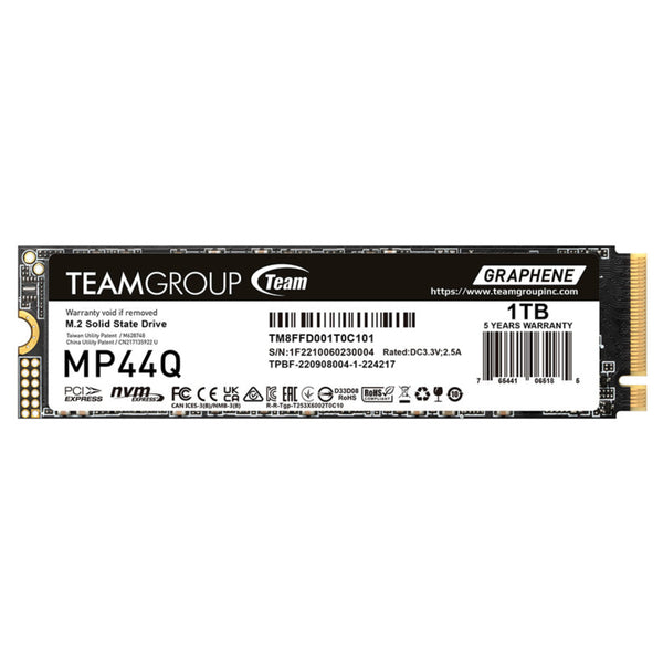 TEAMGROUP 1TB MP44Q TM8FFD001T0C101 M.2 2280 PCIe Gen4 x4 SSD (HD-MP44Q1T)