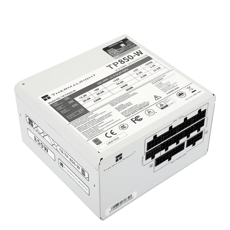 Thermalright 850W TP850 White White PCIE 5.0 ATX 3.0 80Plus Platinum Full Modular Power Supply