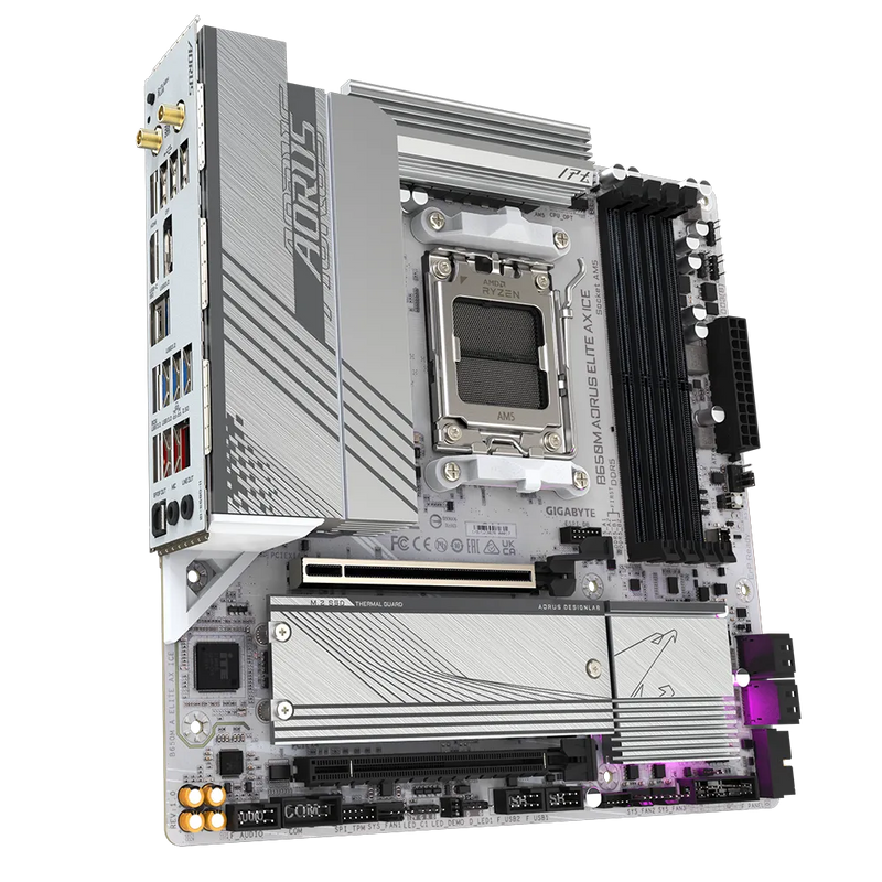 GIGABYTE B650M AORUS ELITE AX ICE DDR5,Socket AM5 mATX Motherboard white motherboard 