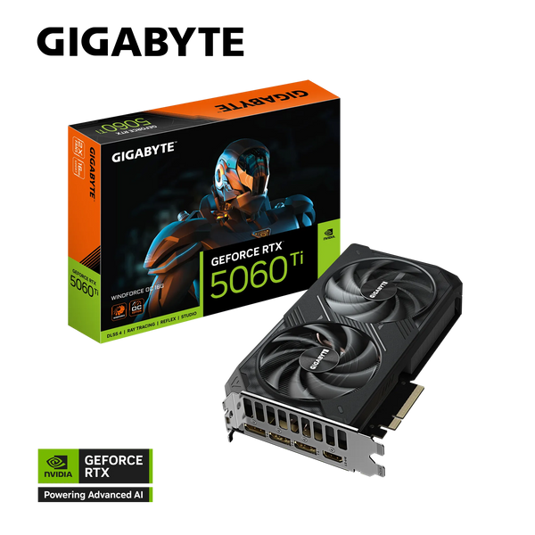 GIGABYTE GeForce RTX 5060 Ti WINDFORCE OC 16GB GDDR7 GV-N506TWF2 OC-16GD