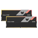 Acer Predator 32GB Kit (2x16GB) VESTA II RGB Black 黑色 BL.9BWWR.652 DDR5 6000MHz CL36 Memory AMD EXPO & Intel XMP 3.0 (RM-AV5D32D)