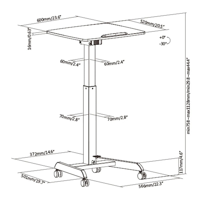 Brateck FWS07-1 (White) Lifting Office Desk (DK-FWS07) (Direct Delivery from Agent) (Installation not included) 