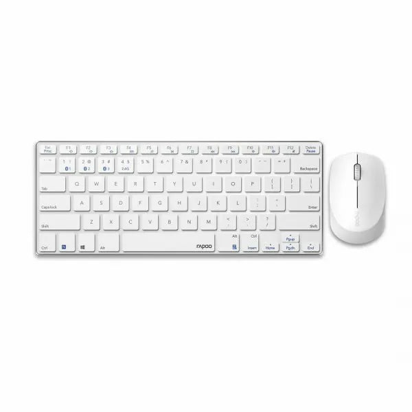 Rapoo 9000M Multi-mode Bluetooth + 2.4G wireless Ultra-slim Desktop Set (白色)