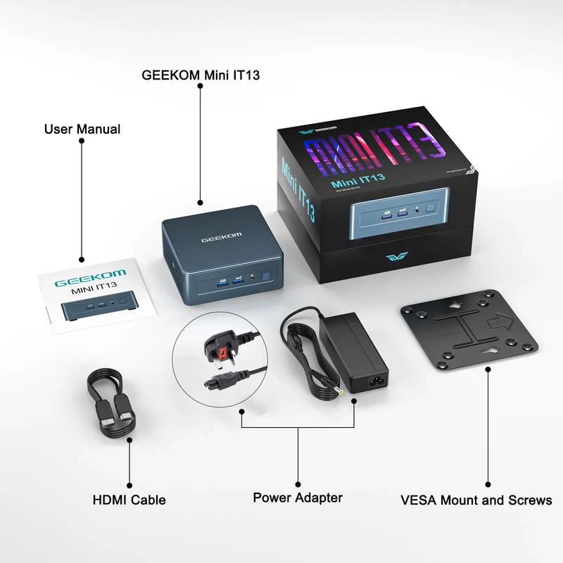 GEEKOM Mini IT13 13th Gen i5-3500H/KINGSTON D4 32GB 3200MHz / KINGSTON KC3000 1TB/W11Pro (CS-G135H31)
