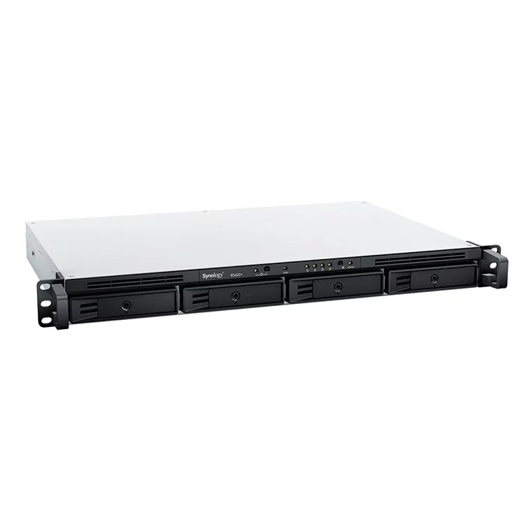 Synology RS422+ 4-Bay RackStation NAS (AMD Ryzen R1600 dual -core CPU, 2GB DDR4 ECC Ram, 1U)