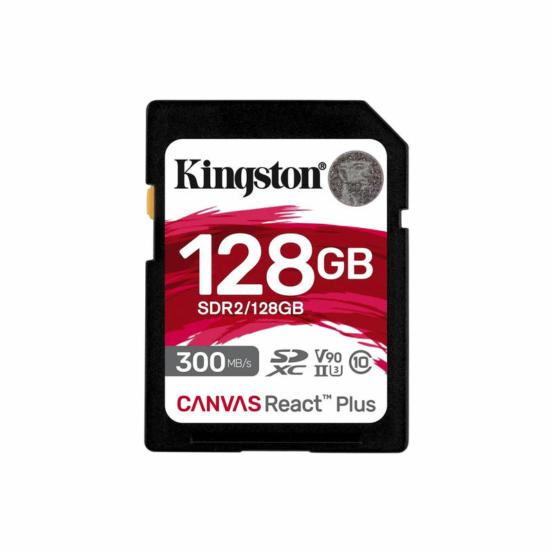 Kingston Canvas React Plus UHS-II SD Memory Card 8K 128GB (V90, UHS-II U3) SDXC Card