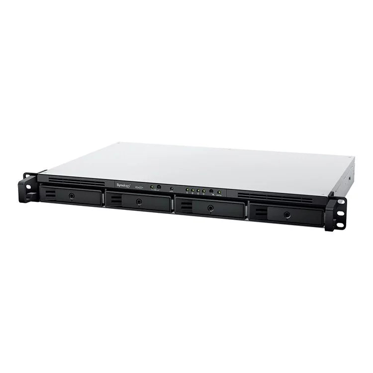 Synology RS422+ 4-Bay RackStation NAS (AMD Ryzen R1600 dual -core CPU, 2GB DDR4 ECC Ram, 1U)