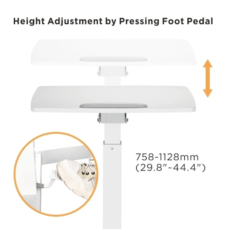 Brateck FWS07-1 (White) Lifting Office Desk (DK-FWS07) (Direct Delivery from Agent) (Installation not included) 
