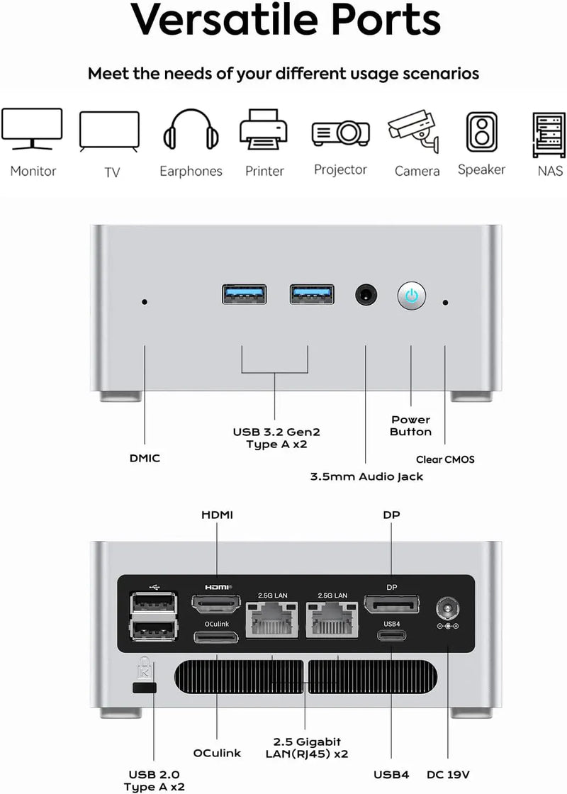 Minisforum CS-MNAB9H NAB9 Plus Mini PC (Intel i9-12900H / 32GB DDR4 RAM / 1TB SSD / Windows 11 Pro)
