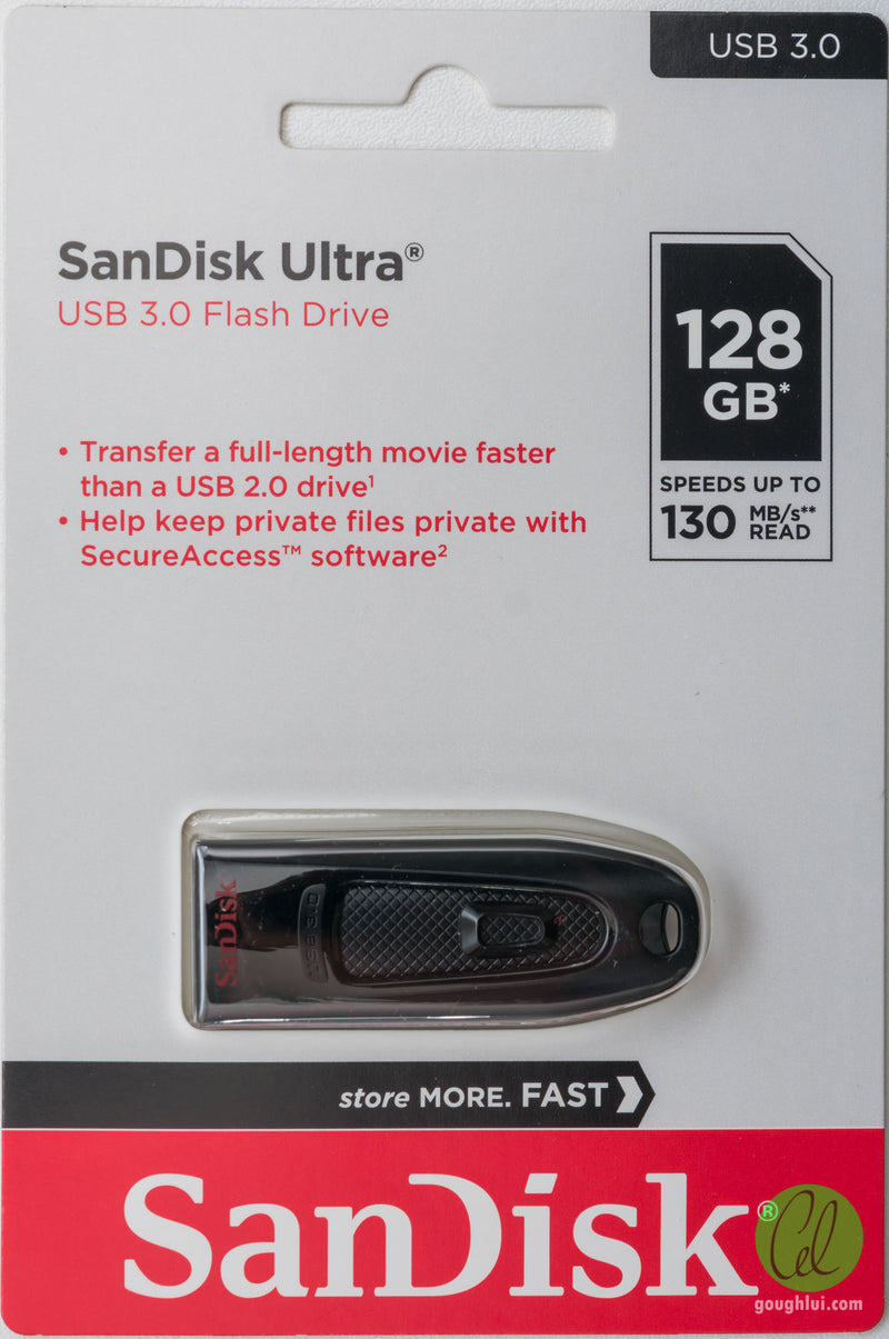 SanDisk 128GB CZ48 Ultra USB 3.0 Flash Drive (130MB/s) SDCZ48-128G-U46 772-3471