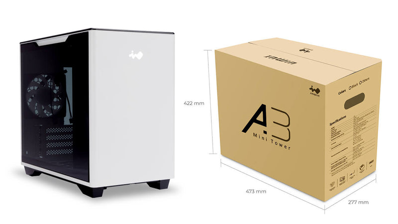 InWin A3 White 白色 Tempered Glass Micro-ATX Case IW-CS-A3WHI-1AM120S