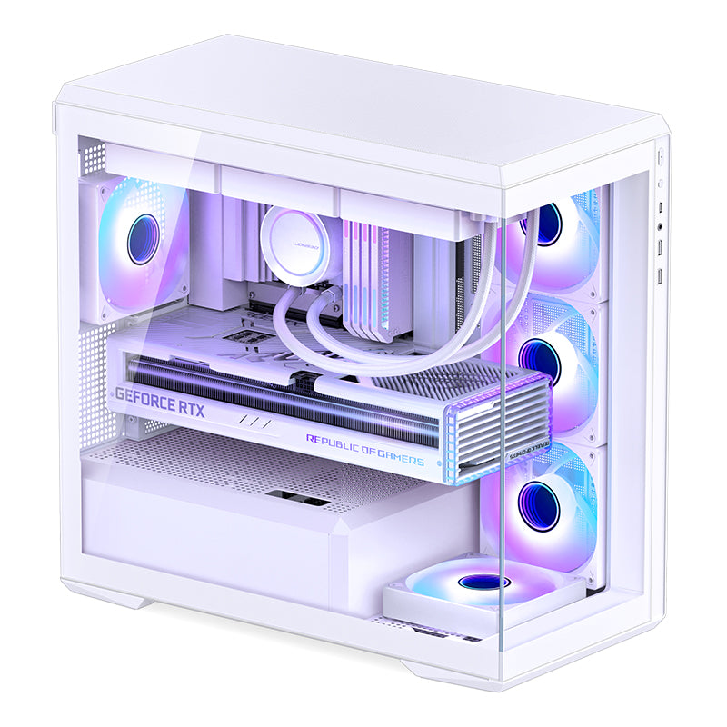 JONSBO D301 White White Ocean View Room Side Translucent Micro-ATX Case 