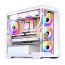JONSBO D300 White 白色 無立柱曲面全景玻璃 MATX Case