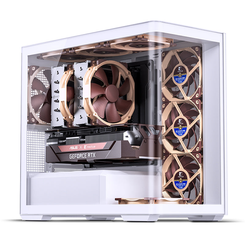 JONSBO D300 White 白色 無立柱曲面海景房 Micro-ATX Case