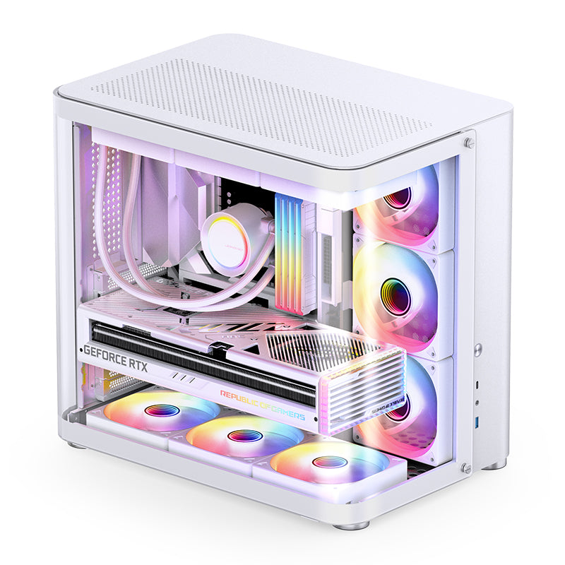 JONSBO TK-2 White 白色 無立柱側透全景 ATX Case